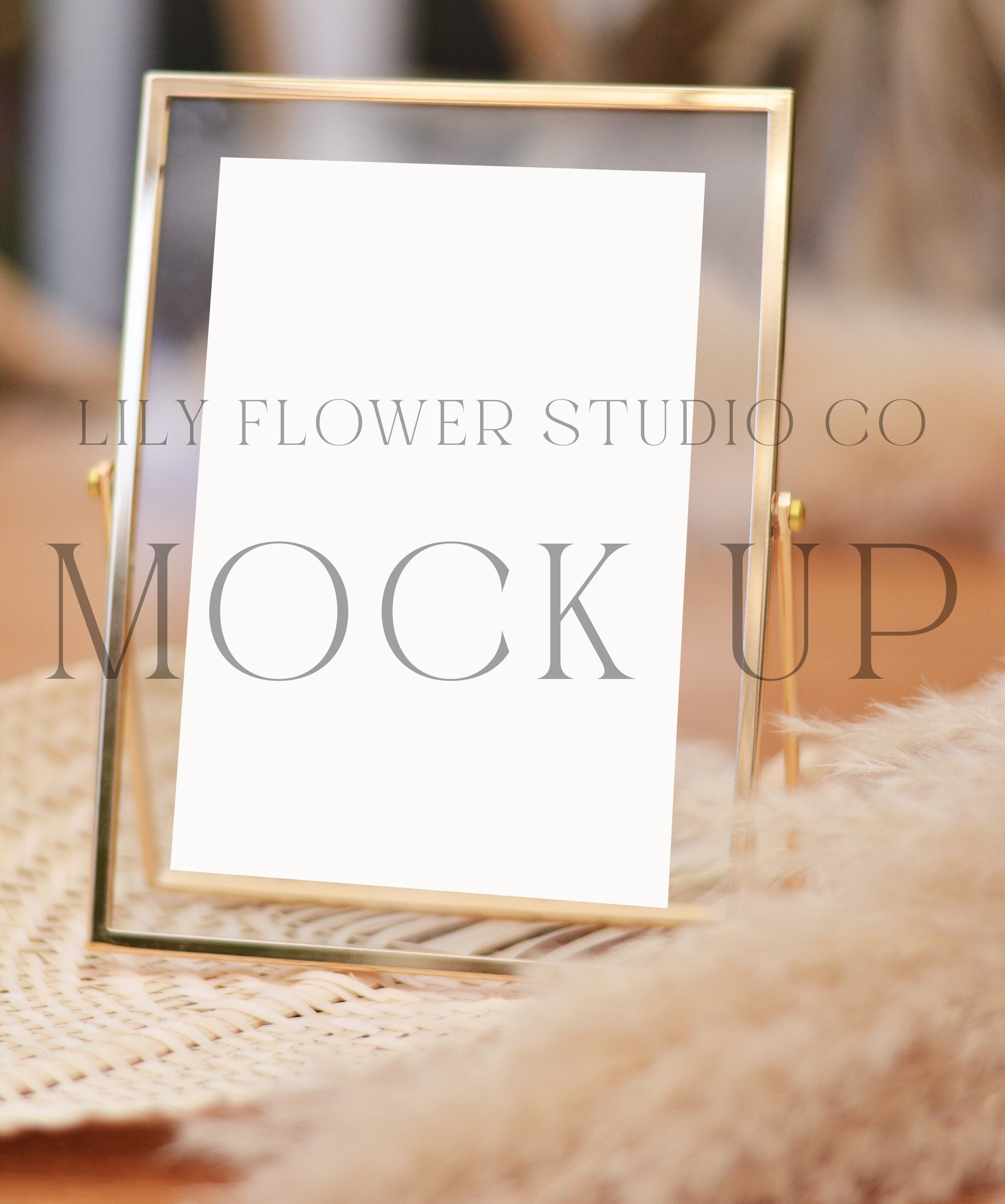 5x7 Frame Mockup Gold Frame Wedding Sign Mock up Metallic Photo Frame
