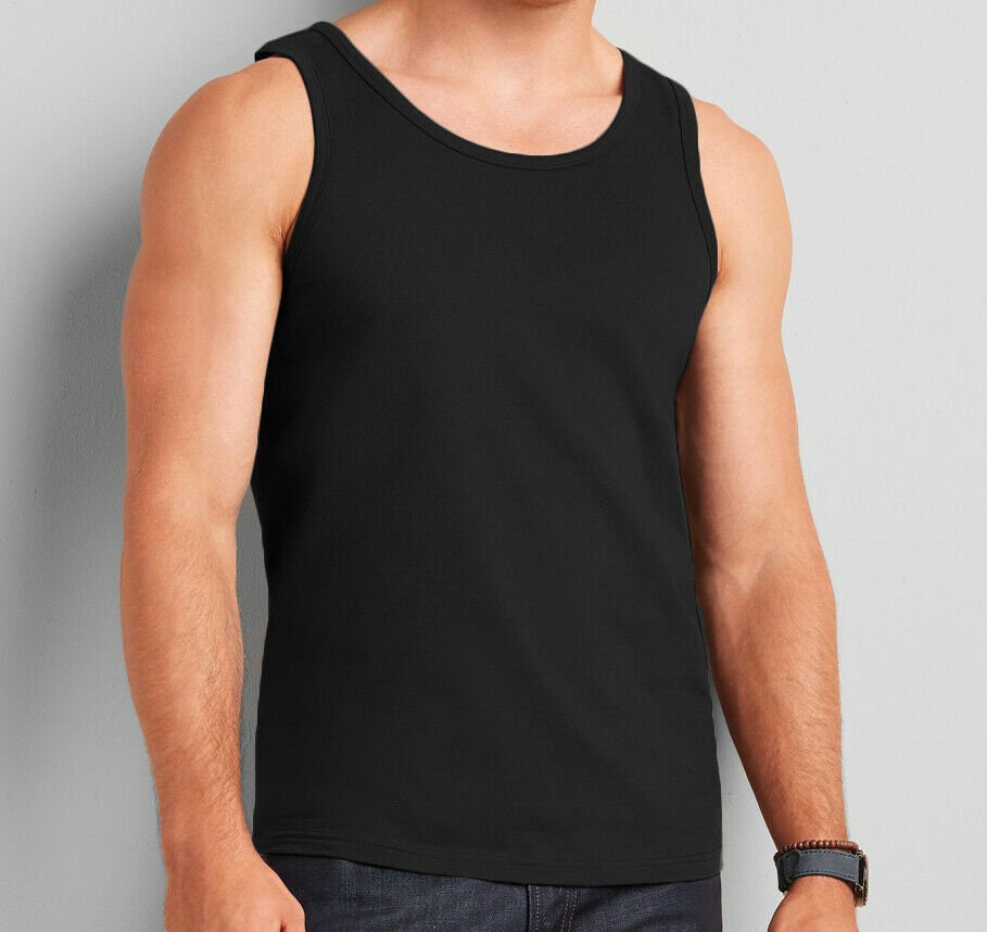 6er-Pack Herren Turnhemd Achselhemd Unterhemd Schwarz Baumwolle Gr.10