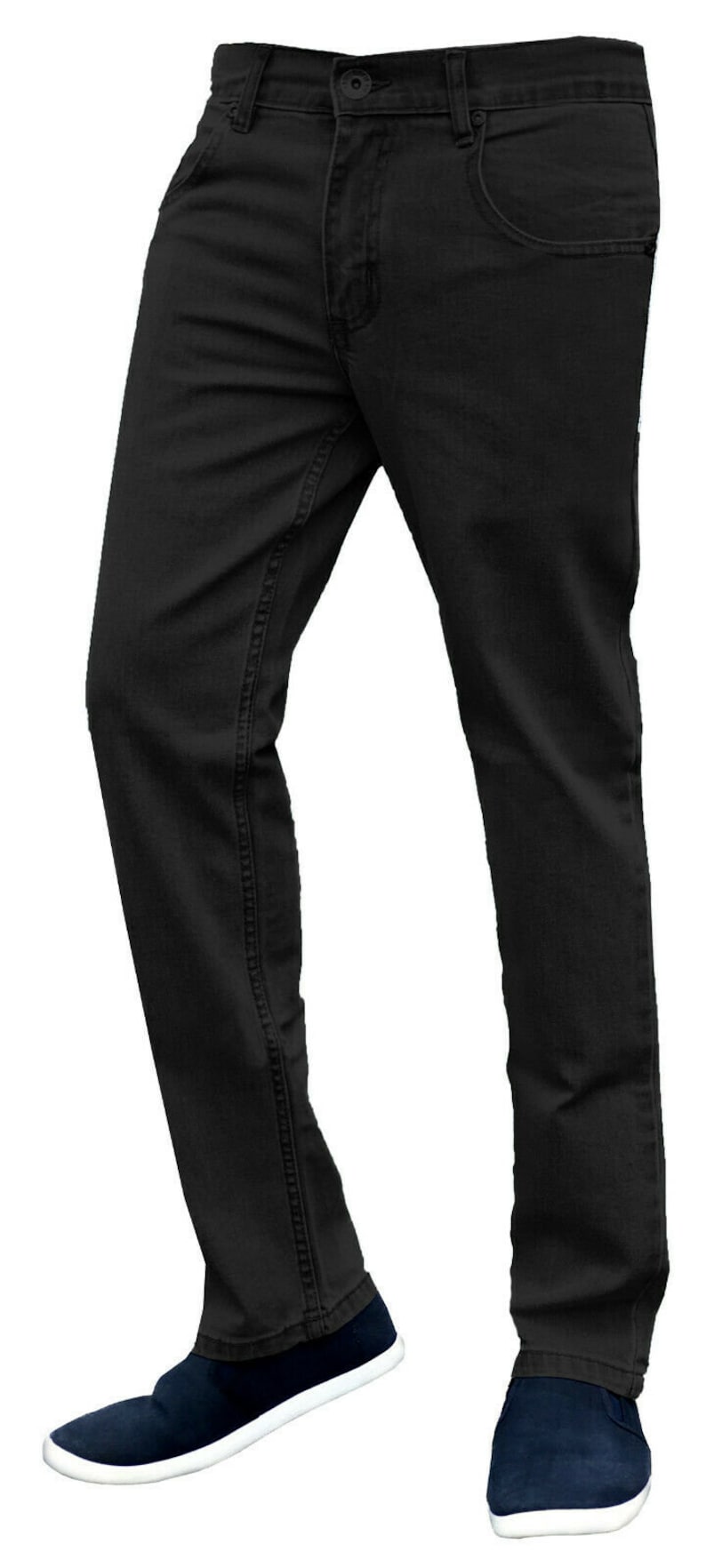 Mens Slim Fit Skinny Jeans Super Stretch Denim Basic Pants All Waist ...