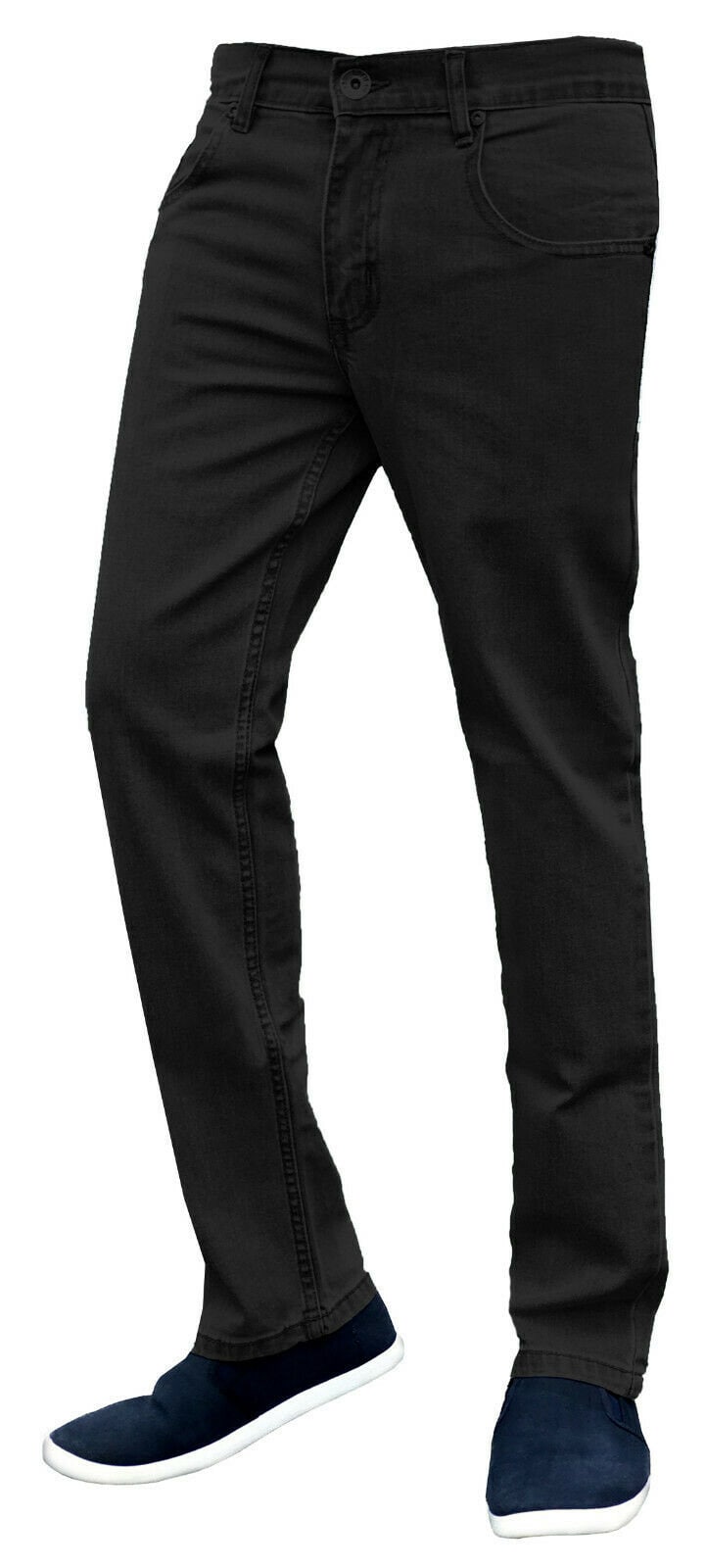 Mens Slim Fit Skinny Jeans Super Stretch Denim Basic Pants All Waist ...
