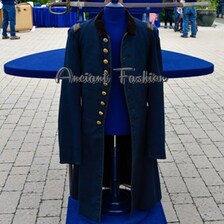 S-4XL Captain Officer Sailor Peacoat Costume Mens Blazer Suit