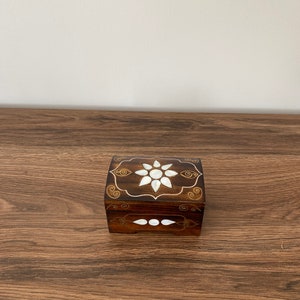 Mother of pearl Jewelry box,Jewellery box,Wooden Inlaid Box,walnut wood box,Special gift,Handcrafted Jewelry Box,Wooden,Vintage box