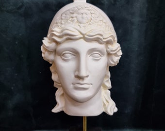 Handcrafted Athena Goddess Sculpture - Ancient Greek Mythology Inspired Art Piece for Home Decor - Unique Athena Head Statue