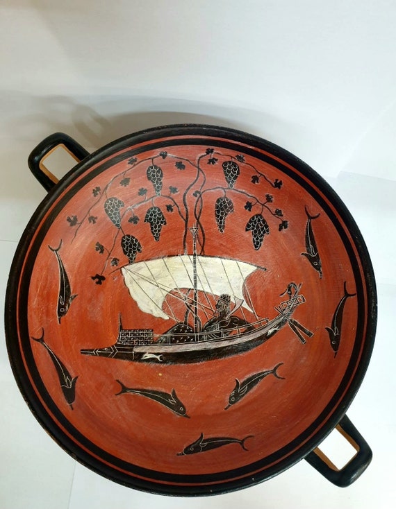 Dionysus Greek God of Wine Festivity Fertility and Theatre Attic  Black-figure Kylix by Exekias Dionysos Sailing Munich Museum Replica - Etsy