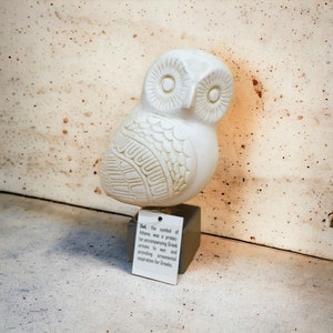Authentic Handmade Greek Terracotta Owl - Exclusive Ceramic Artwork Available on Etsy