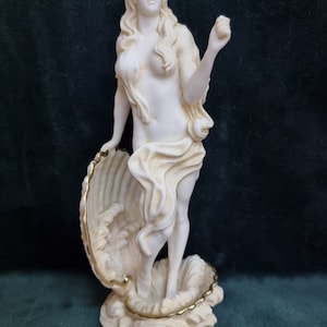 Aphrodite Statue Handcrafted - Greek Goddess of Love Sculpture in Alabaster - Elegant Home Decor & Gift”
