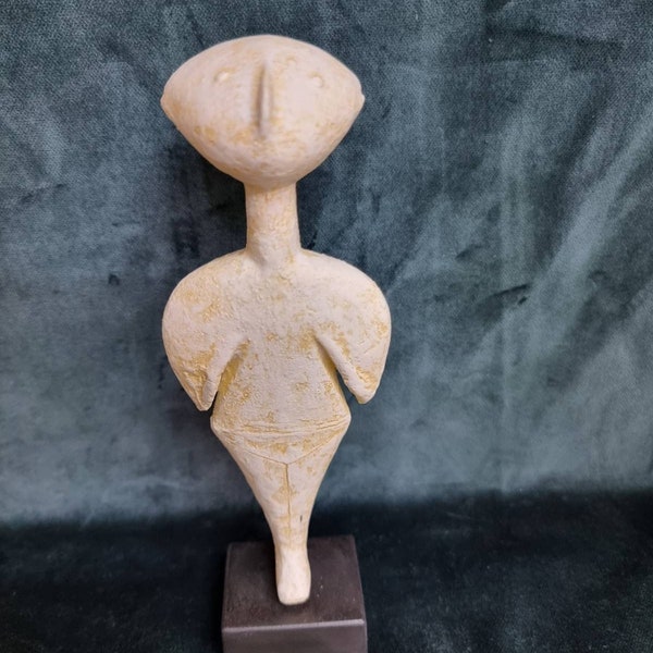 Ancient Cycladic Stargazer Figurine - Captivating Greek Art Sculpture for Home Decor