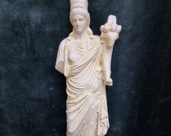 ミノアの蛇の女神：手作りのテラコッタ彫刻 - 古代クレタ島から