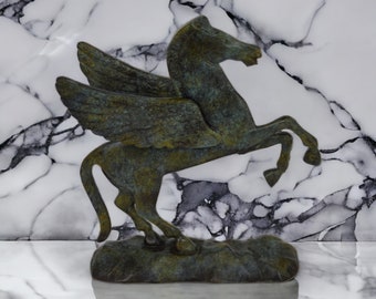 Bronzene Pegasus-Statuette – geflügelte Pferdeskulptur für göttliche Inspiration und Heimdekoration