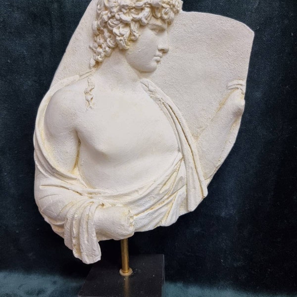 Antinous as Silvanus Relief Sculpture - Museum Replica Art from SMK Collection - Classical Antiquity Home Decor