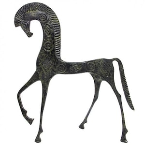 Horse Bronze Sculpture , Gift ideas ,Bronze Horse Art Statue from Ancient Greece, Greek art, Museum Copy