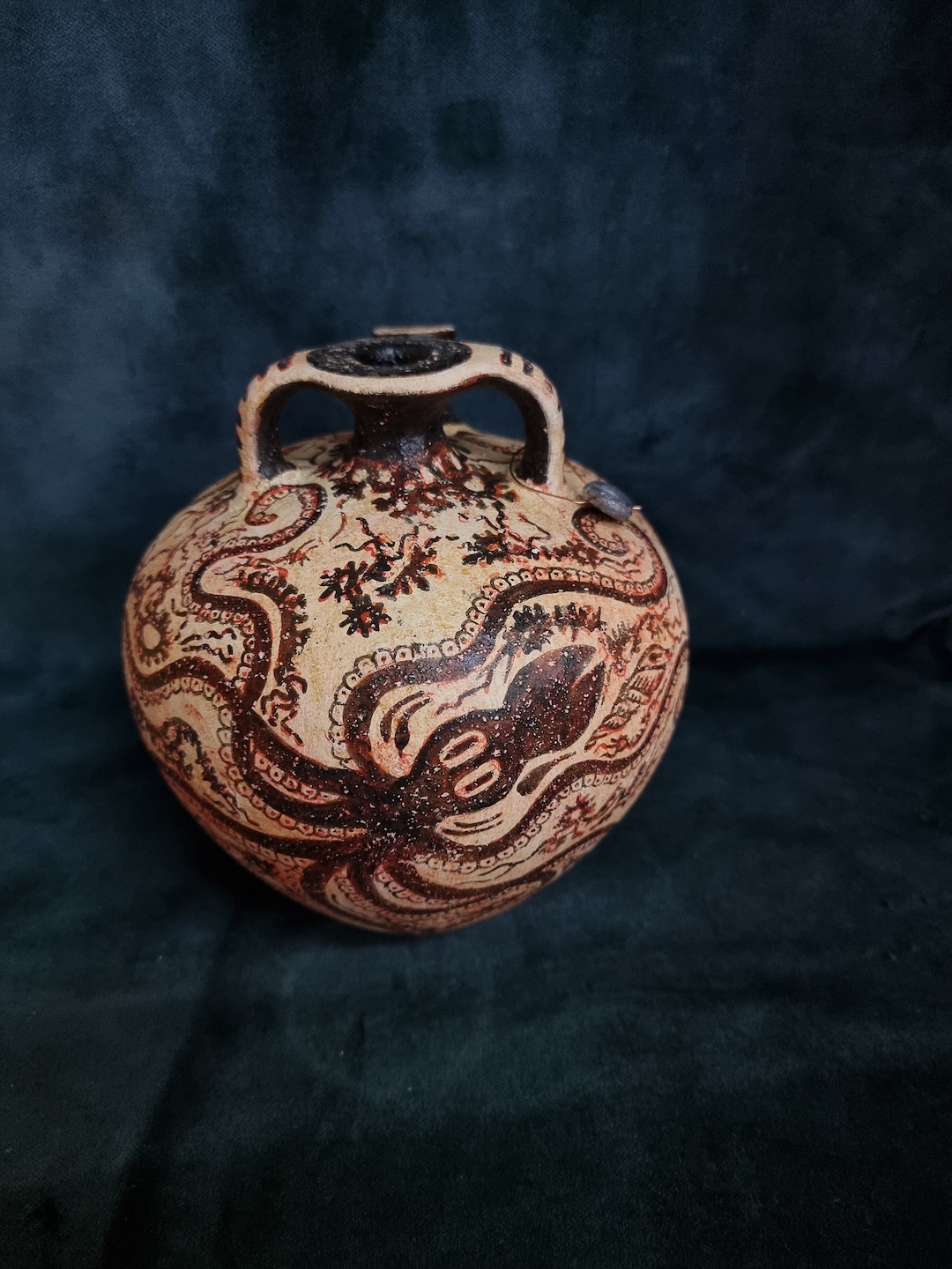 Amosfun 2 Pcs Octopus Vase Ornament Sea Animal Vase Clay Table V 並行輸入品 Octopus Vase Amphora Marine Style Minoan Pottery Knossos Museum