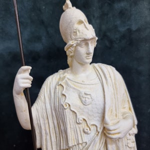 Handcrafted Athena Pallas Goddess Statue - Ancient Greek Mythology Art - Perfect for Home Decor and Collectors