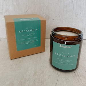 Kefalonia | Honey, Citrus + Sea Salt | Hand Poured Scented Soy Candle | Vegan, Eco-friendly & Non-toxic