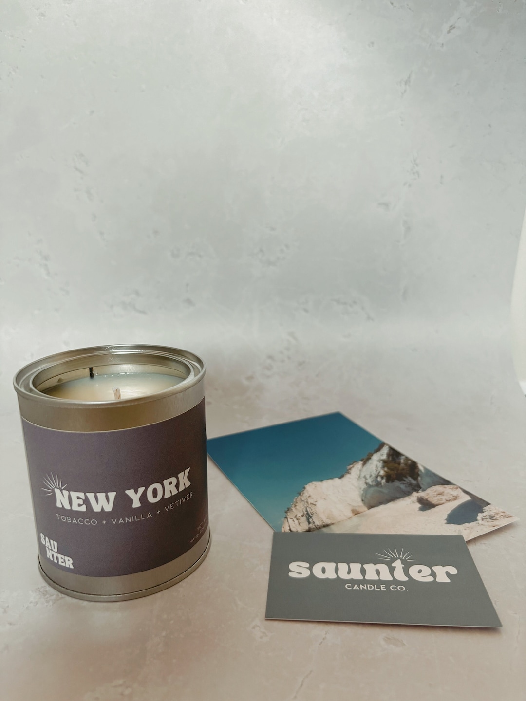 New York | Tobacco, Vanilla + Vetiver | Hand Poured Scented Soy Candle |  Vegan, Non-toxic & Sustainably-made