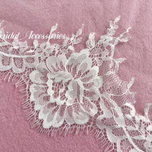 2 Tier Veil,Eyelash Lace Veil,Lace Wedding Veil,Romantic Wedding Veil,Ivory Cathedral Veil,Handmade Lace Veil,Soft Bridal Veil