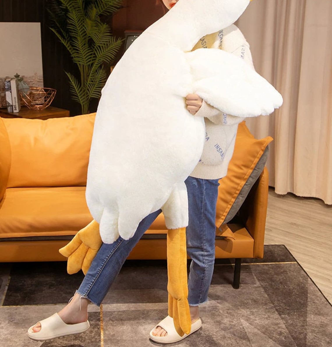 HUGE 6ft Duck Plushie Pillow Fun Gift Funny Plush Pillow Goose Etsy UK