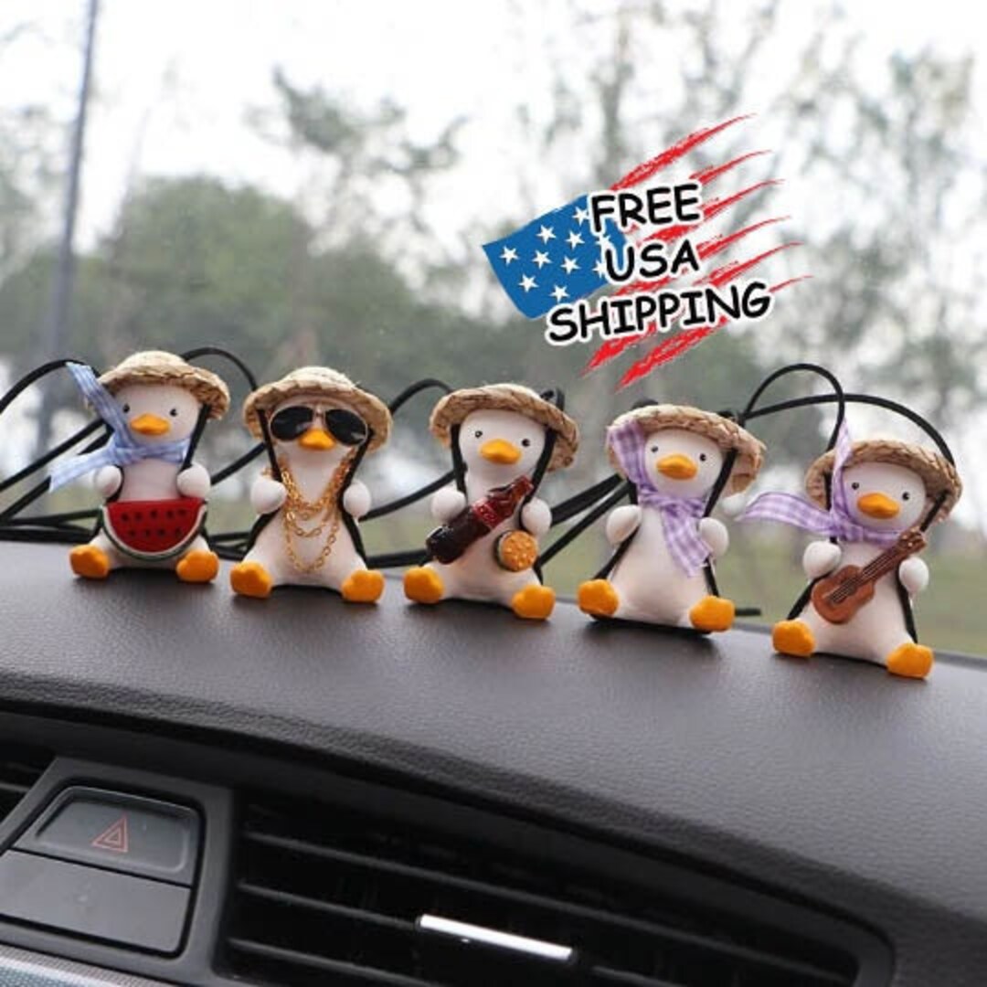 The Famous Swinging Ducks Cute Swing Duck Car Rearview Etsy