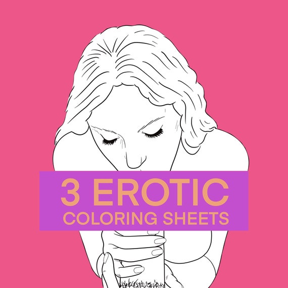 3 feuilles de coloriage érotiques | téléchargeable, imprimable, pages, xxx,  grossier, sexuel