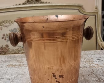 Copper Champagne Bucket: Vintage Wine Ice Cooler, Patina Vase