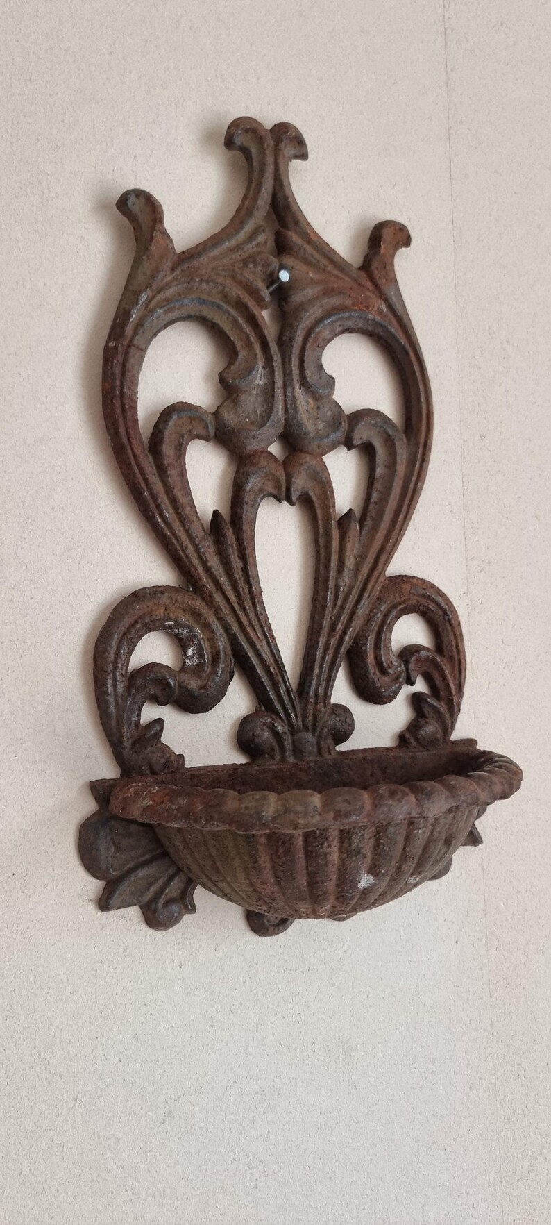 Beautifull Rustic Cast Holy Water Font Type Planter Garden or Indoor