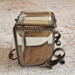 Antique Napoleon III Jewelry Box: French Glass Royal Carriage Casket