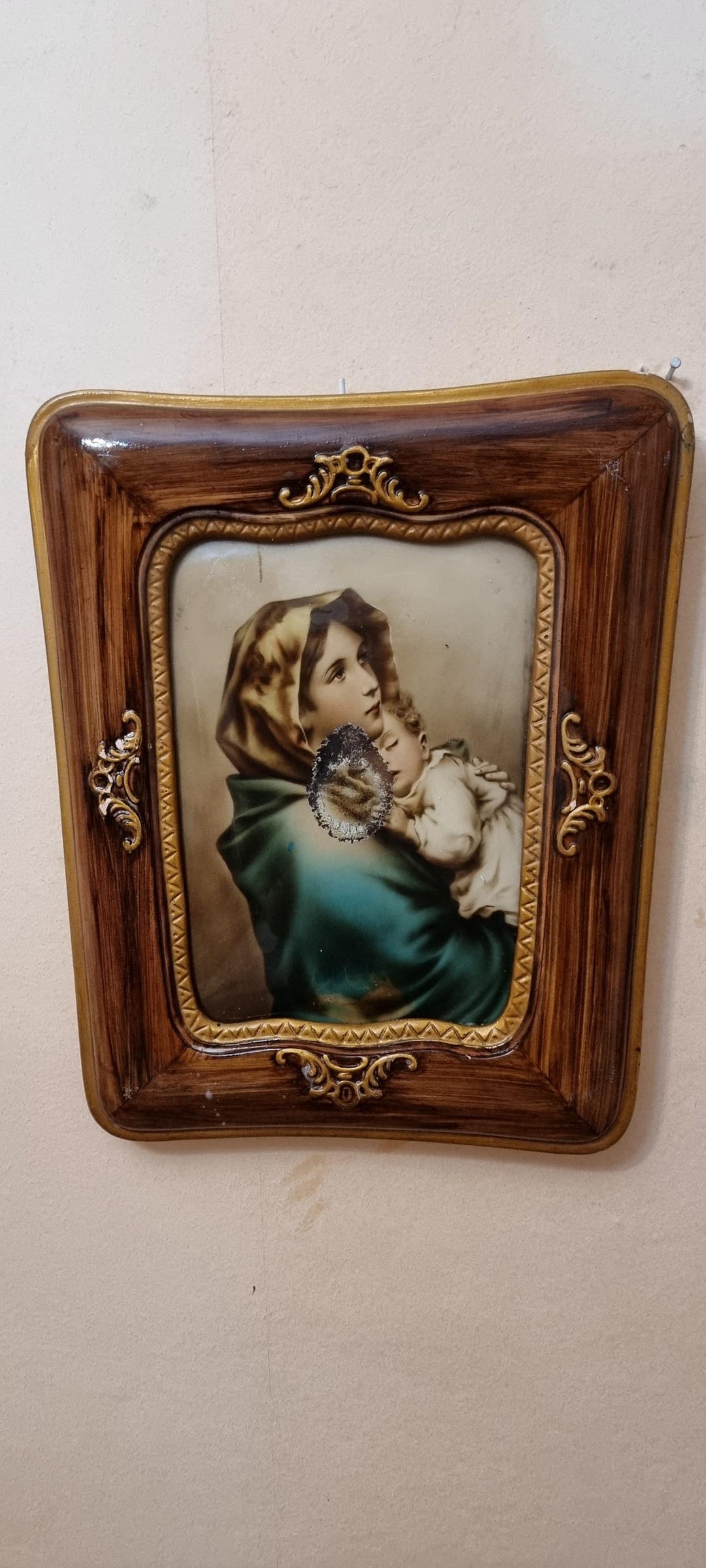 Madonna of the Streets Roberto Ferruzzi Reverse on Glass Print Dating ...
