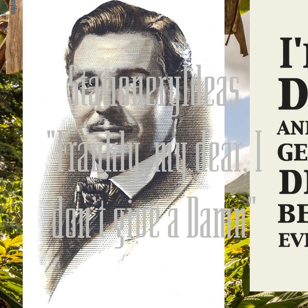 Frankly My Dear I Don't Give a Damn Gone with the Wind Digital Junk Journal Kit