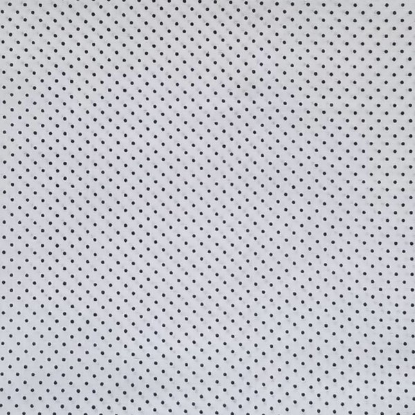 Pin dot vintage fabric in  white with navy pin dots.