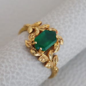 Green Jade Ring, 925 Sterling Silver Branches Ring, Silver Gemstone Ring, Nature Silver Ring, Wedding Ring, Gift For Her, Engagement Gift