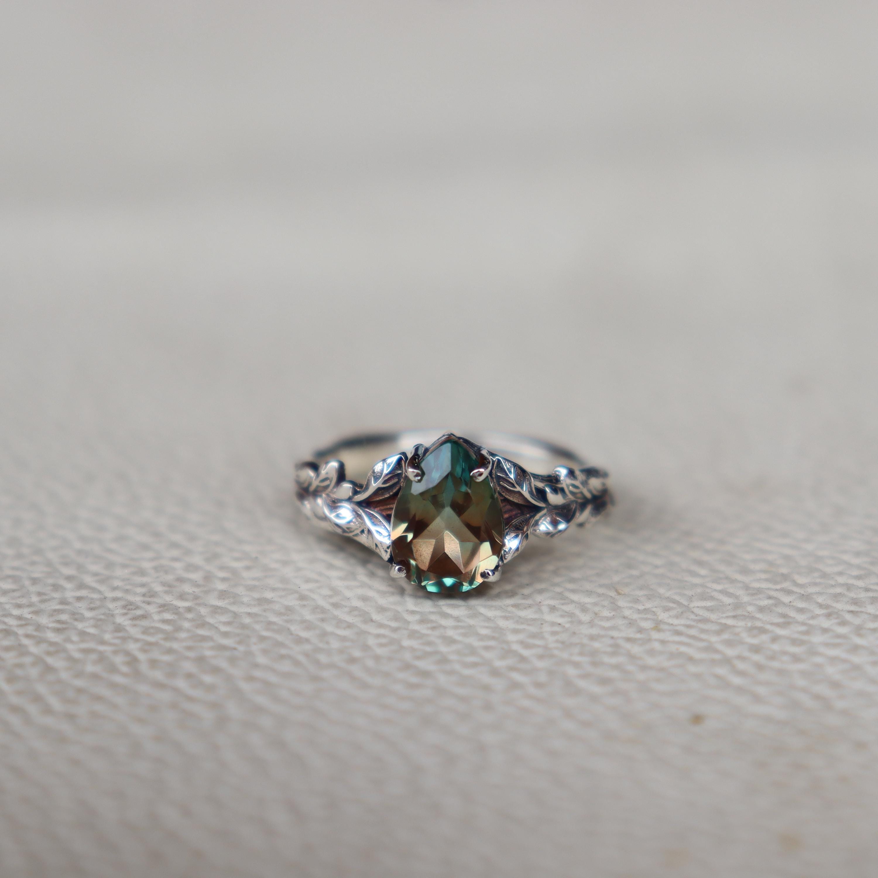 Sapphire silver antique ring - Etsy 日本