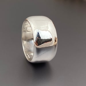 Zigarre Dick Band Silber Ring Frauen Breitband 925 Sterling Silber Ring Daumen Ring Unisex Ring Angst Ring Silber Bandring Zigarre