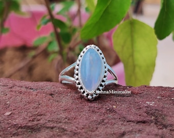 Moonstone Solid Silver Ring, Handmade Ring For Women's, Gemstone 925 Sterling Silver Ring, Wedding Gift Ring, Statement June Birthstone Ring