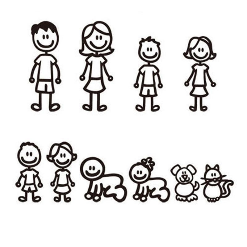 Stick Figure Family Car Decal Sticker Family Car Decals Etsy Australia