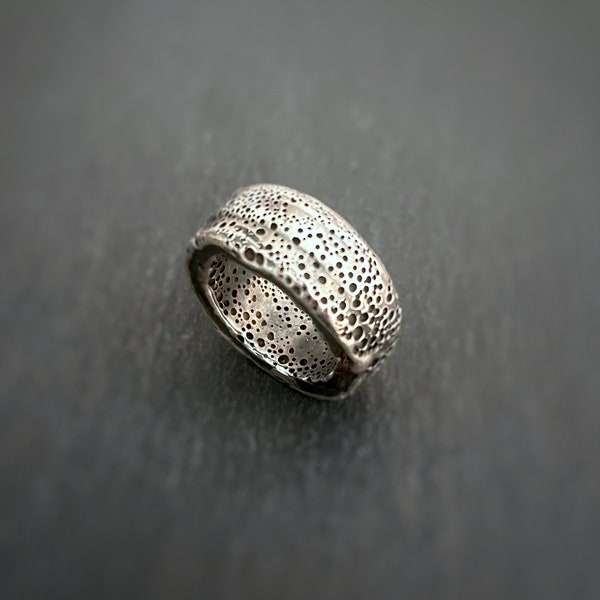 Organic Ring, Lava Ring, Silver Lava Ring, Silver Organic Ring, Statement Ring, Chunky Ring, Fashion Ring, Designer Ring