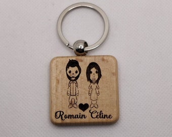 Porte clef personnalisé / Cadeau original / Saint Valentin / Anniversaire / Emménagement / Petit budget /Amoureux/