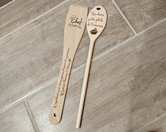 Ustensile de cuisine personnalisé ( spatule et ou cuillère en bambou)