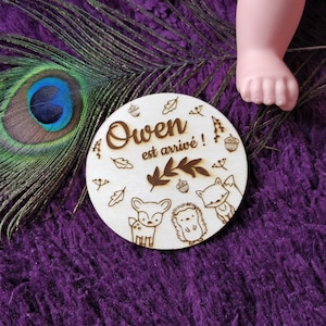 Naissance/ carte de naissance personnalisé/idée de cadeau naissance/annonce de grossesse/rond de naissance