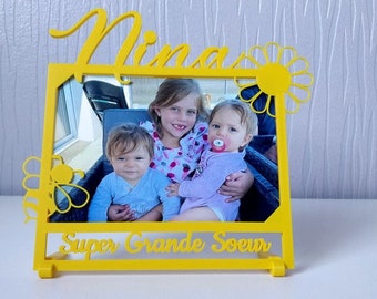 Child photo frame "super big sister"