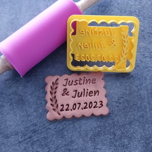 Personalized wedding cookie cutter image 1