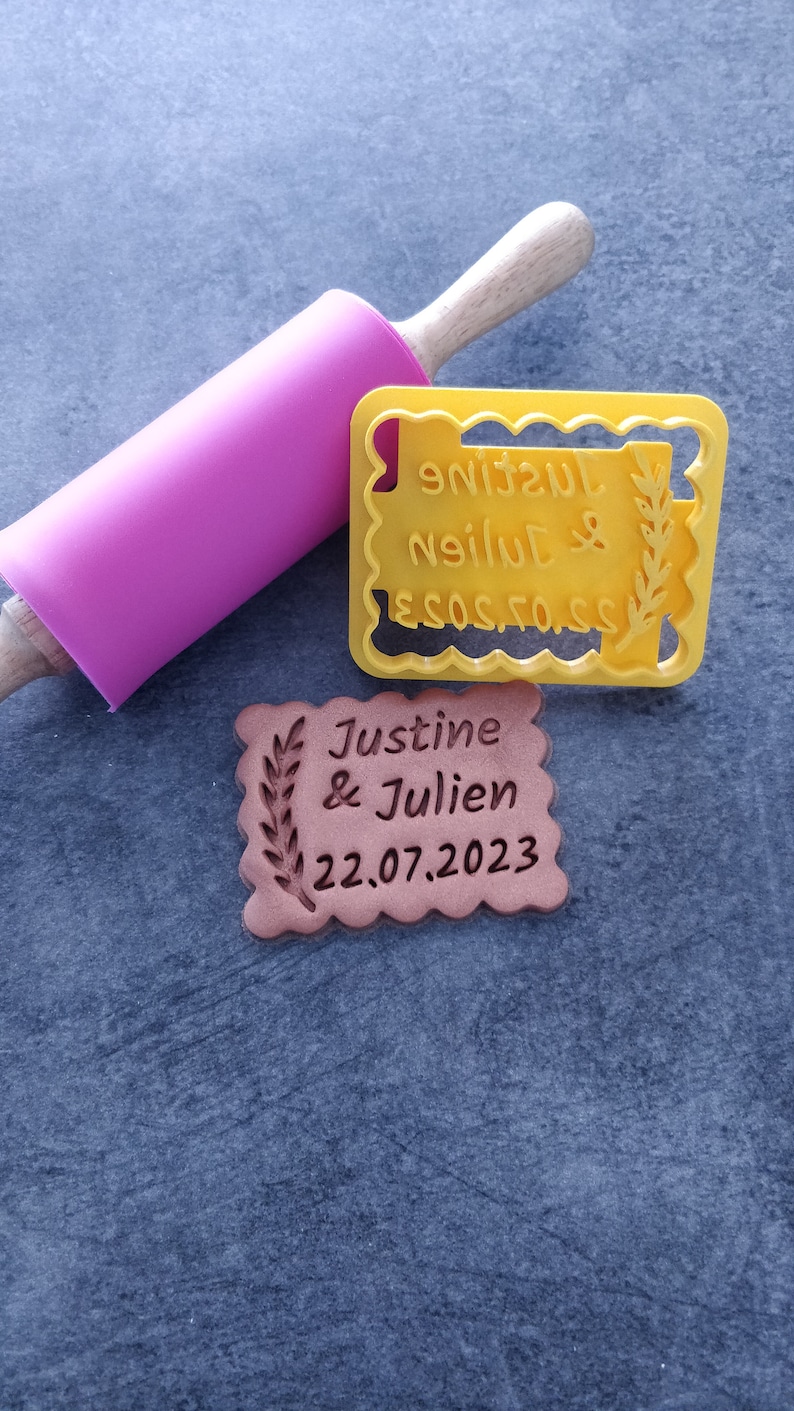 Personalized wedding cookie cutter image 1