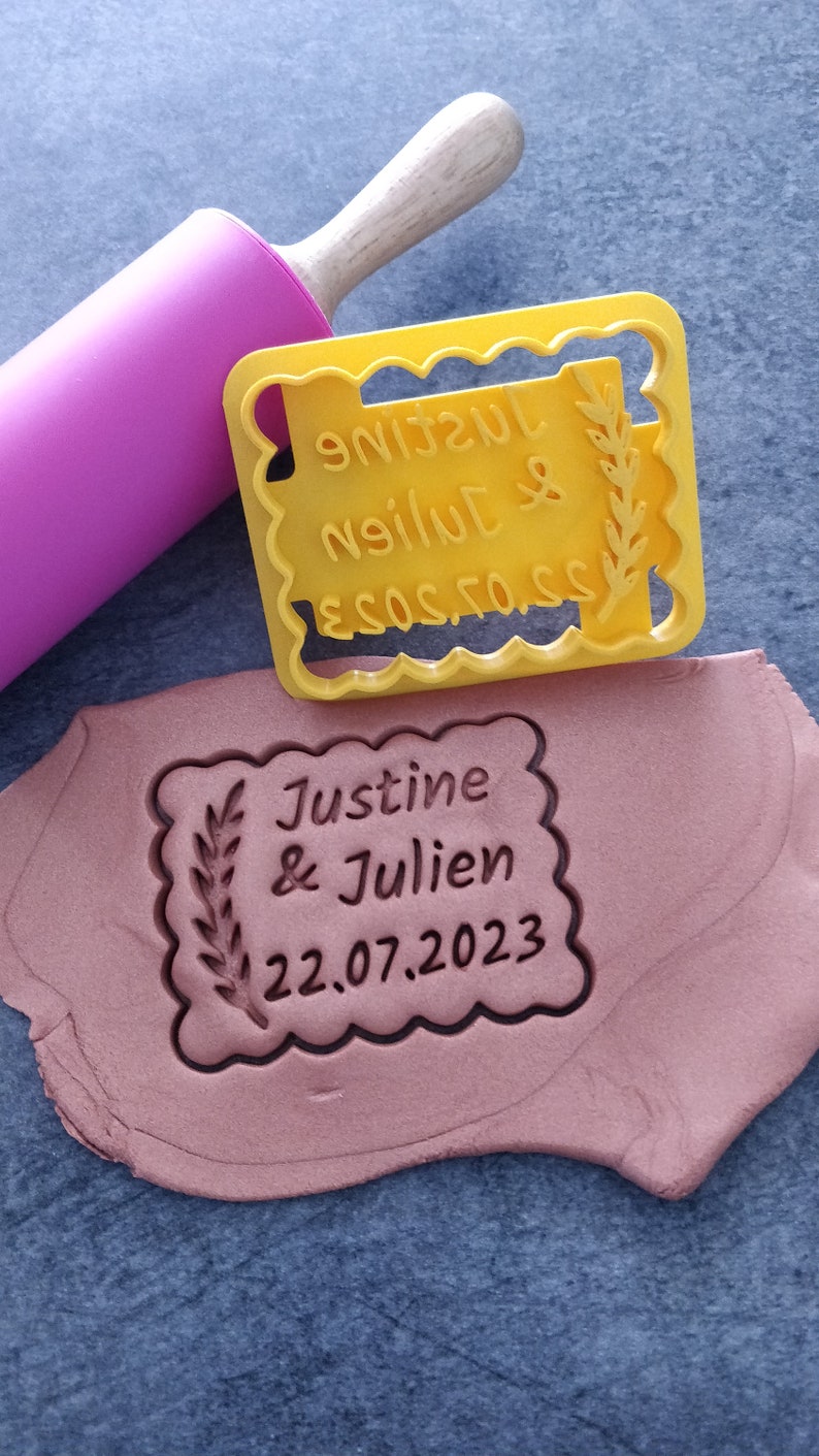 Personalized wedding cookie cutter image 3