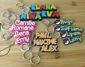personalized key ring theme Mario bros/Barbie/Pokémon/Naruto/ Place markers/Original gifts/Birthday/Father's Day/to offer