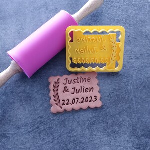 Personalized wedding cookie cutter image 2