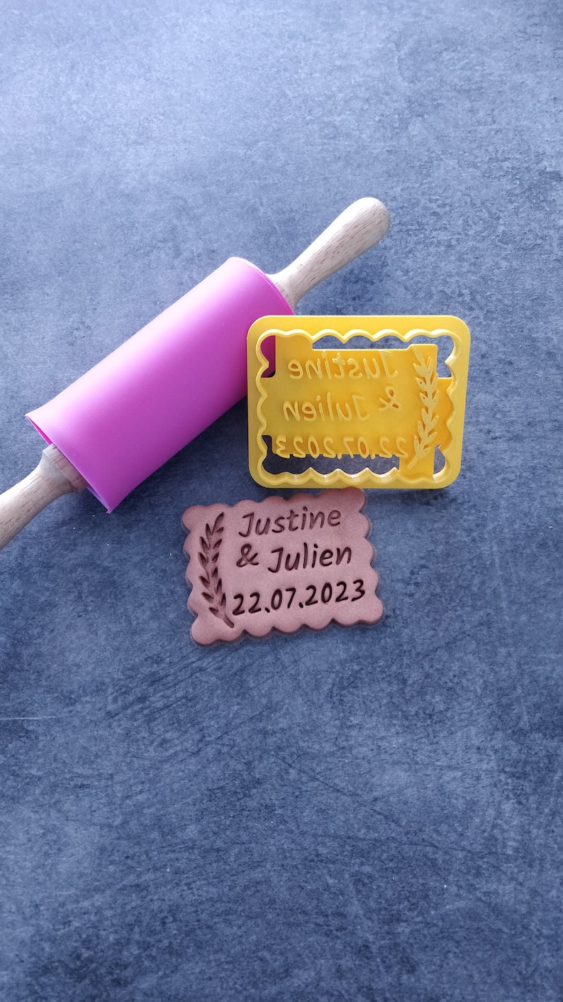 Personalized wedding cookie cutter image 2