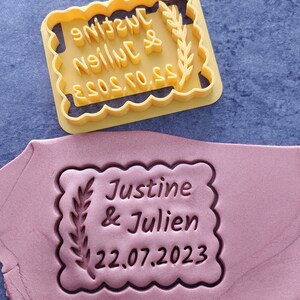 Personalized wedding cookie cutter image 6