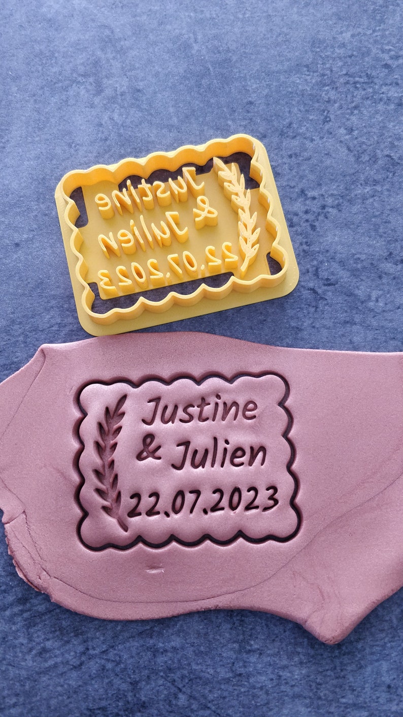 Personalized wedding cookie cutter image 6