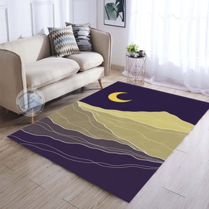 Moon Modern Rug, Abstract Carpet, Art Design Rug, Area Rug, Style Abstract Rug, Door Mat, Modern Rug, Living Room Rug, Home Decor Carpet