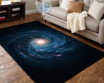 Milky Way Galaxy Rug: Modern Space Floor Carpet - Etsy
