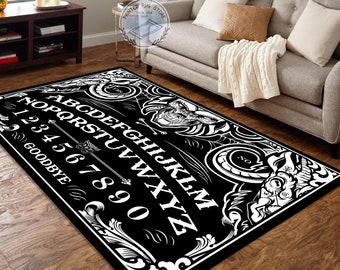 Witch Board Rug, Halloween Gothic Rug, Goth Occult Witchcraft Area Rug, Witchcraft Rug, Holiday Gifts, For Living Room, Christmas Gift Rug